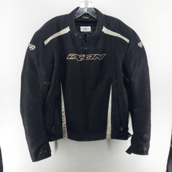 IXON  MOTORCYCLE  BLACK JACKET SIZE MEDIUM AS IS - Picture 1 of 16